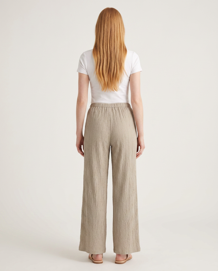 Trousers Women Wide Leg Crinkle – Summer