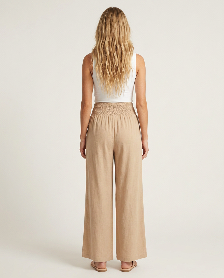 Trousers Women Wide Leg Cotton – Summer