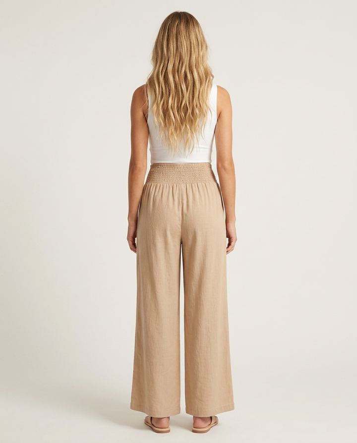 Trousers Women Wide Leg Cotton – Summer