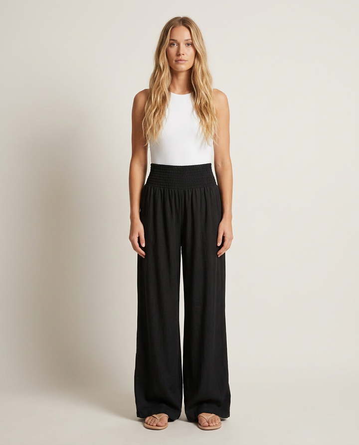 Trousers Women Wide Leg Cotton – Summer