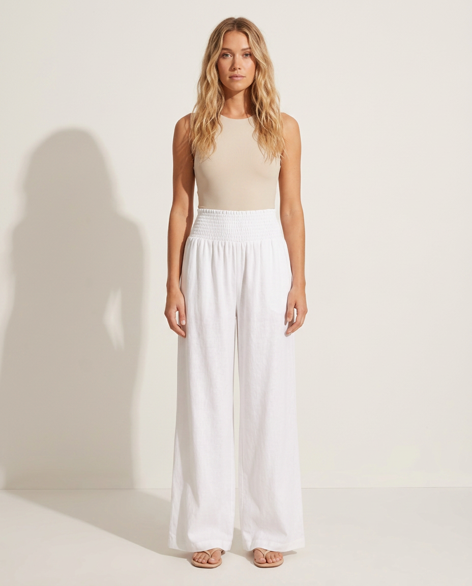 Trousers Women Wide Leg Cotton – Summer