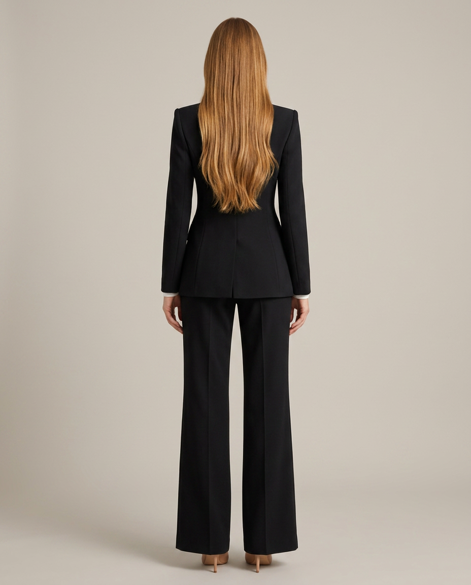 Trousersuit Women Tailored Blazer Collarless – Business