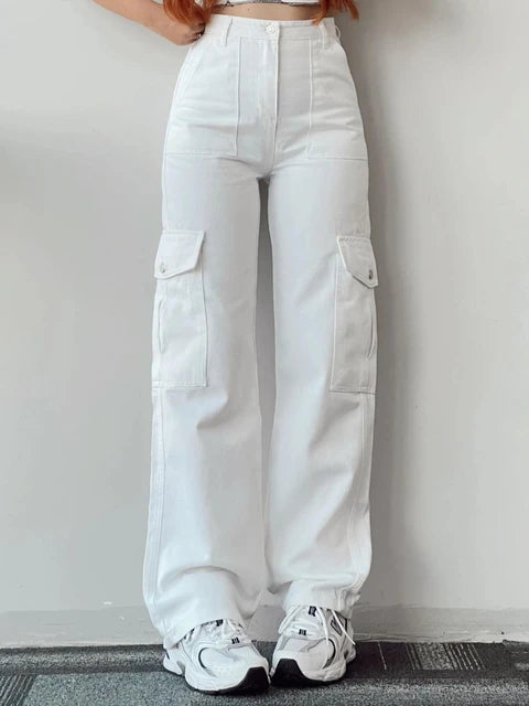 Jeans Women Wide Leg Cargo – Casual