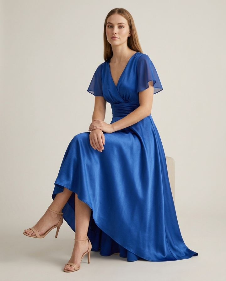 Dress Women Satin Sleeveless – Party
