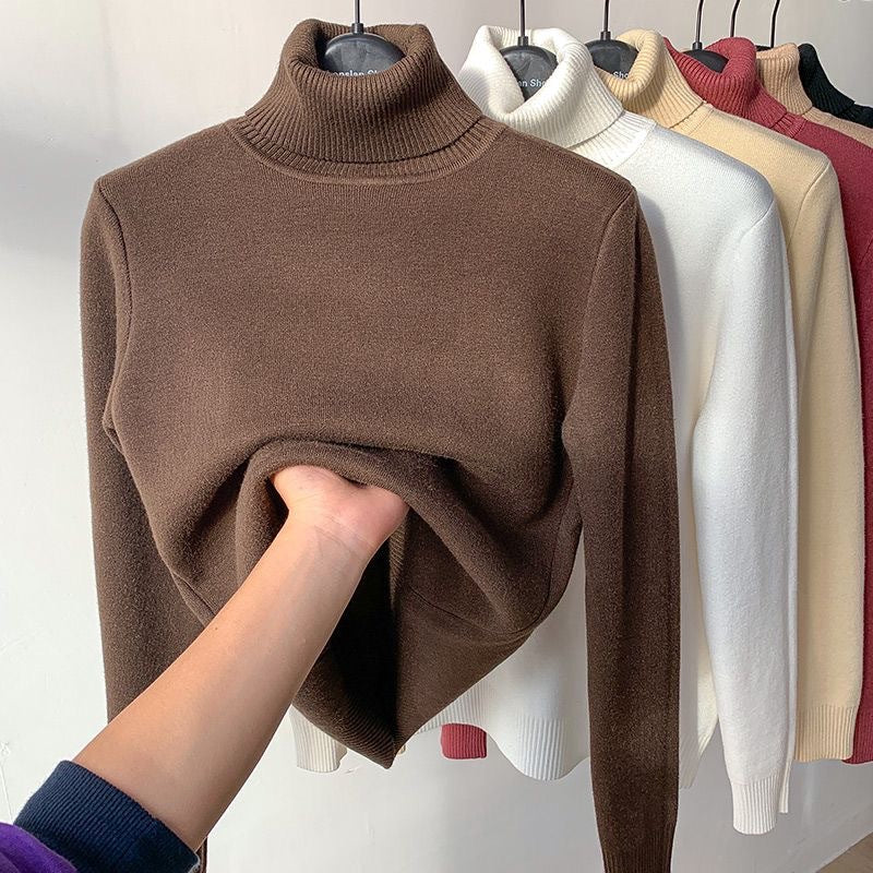 Jumper Women Fleece-Lined Roll Neck – Winter