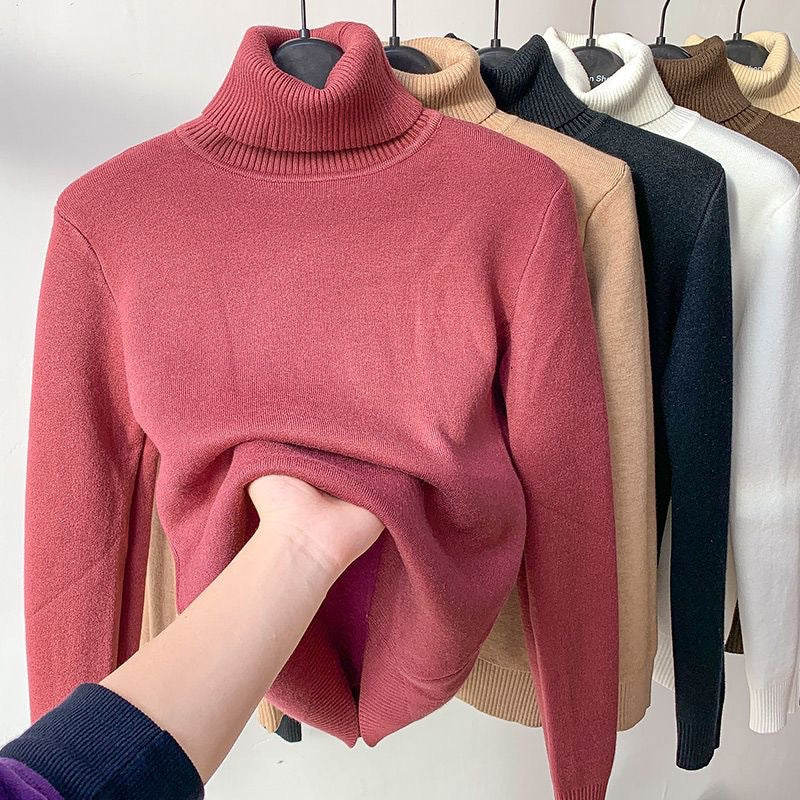 Jumper Women Fleece-Lined Roll Neck – Winter