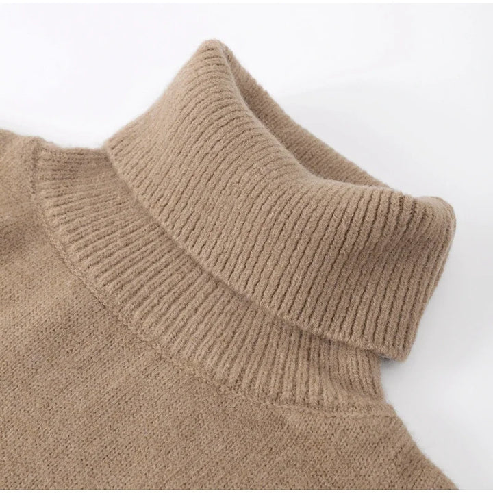 Jumper Women Classic Turtleneck Polyester – Winter