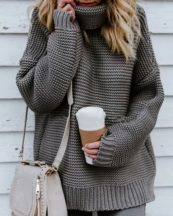 Jumper Women Classic Turtleneck Knitted – Winter
