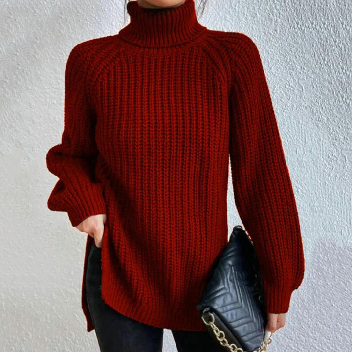 Jumper Women Oversized Knitted Roll Neck – Winter