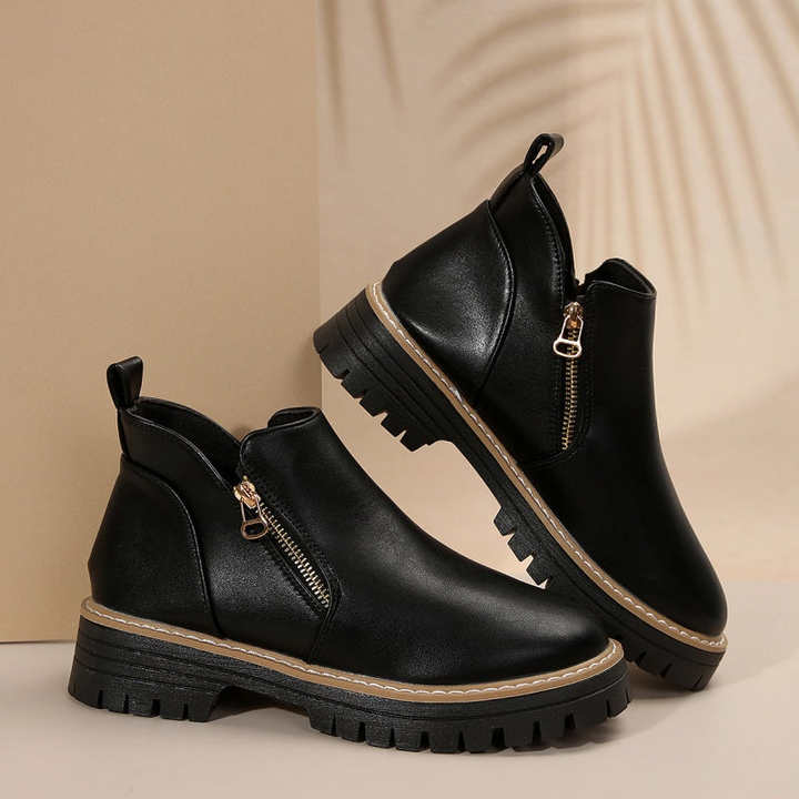 Boots Women Casual Asymmetrical Zip Profile Sole – Casual