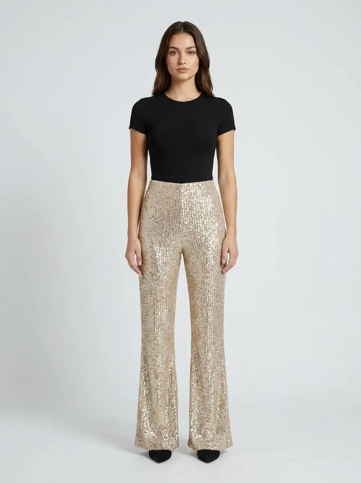 Trousers Women Flared Sequin – Party