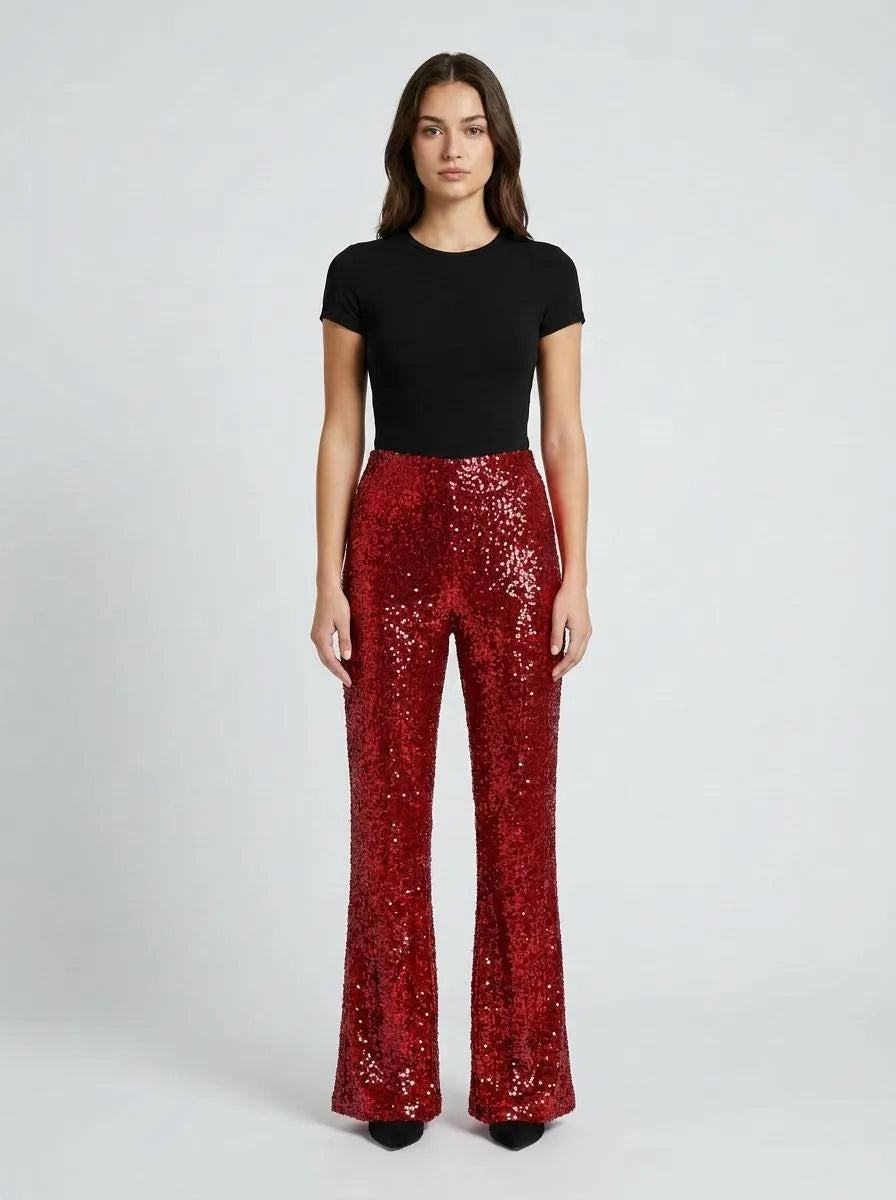 Trousers Women Flared Sequin – Party