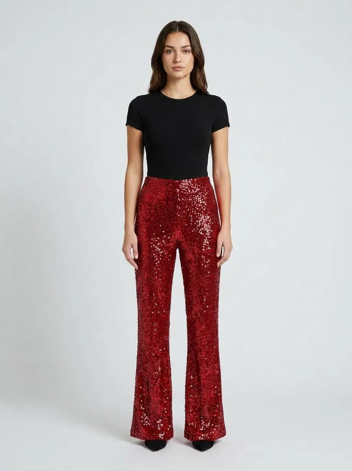 Trousers Women Flared Sequin – Party