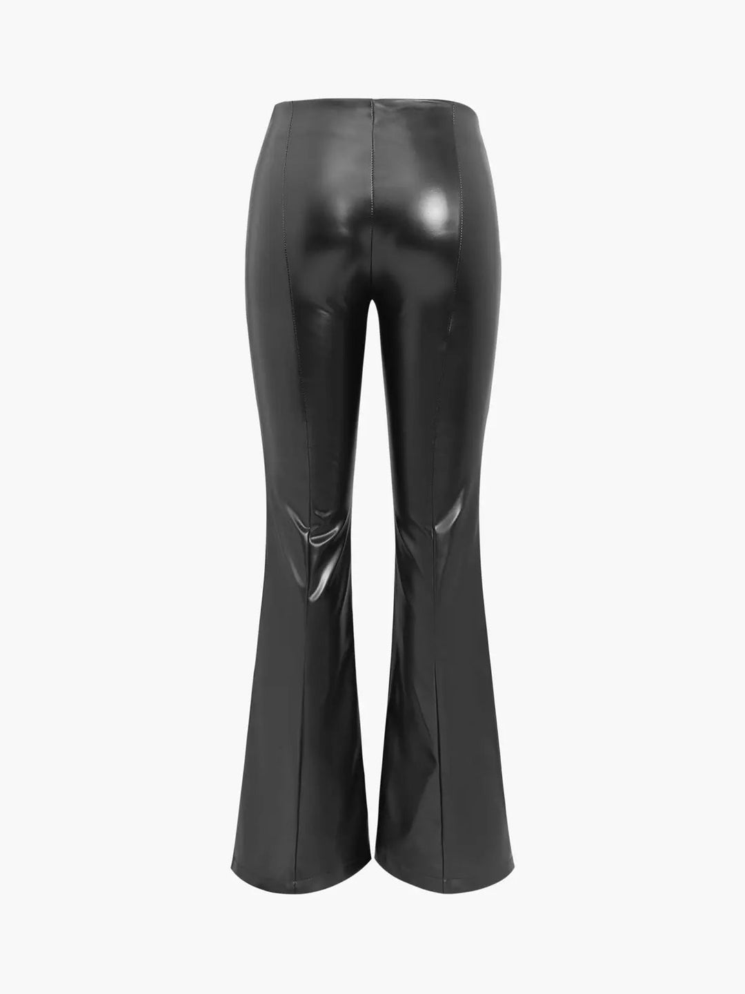 Trousers Women High Waisted Coated Flared with Split – Party