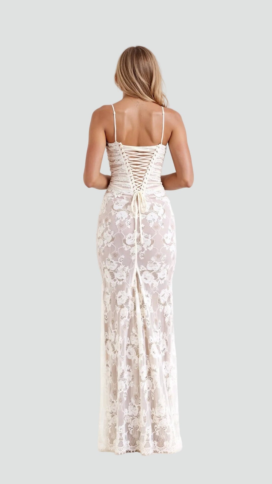 Dress Women Maxi Lace Sleeveless – Evening