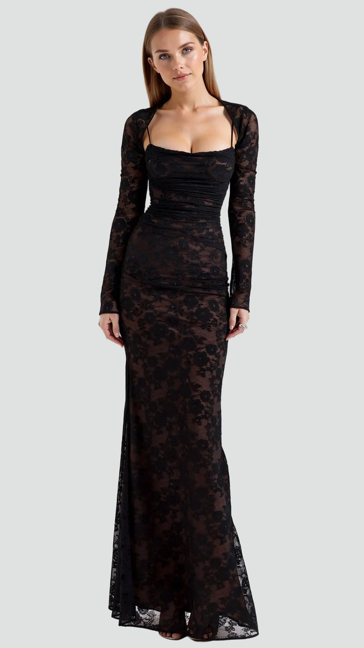 Dress Women Maxi Lace Sleeveless – Evening