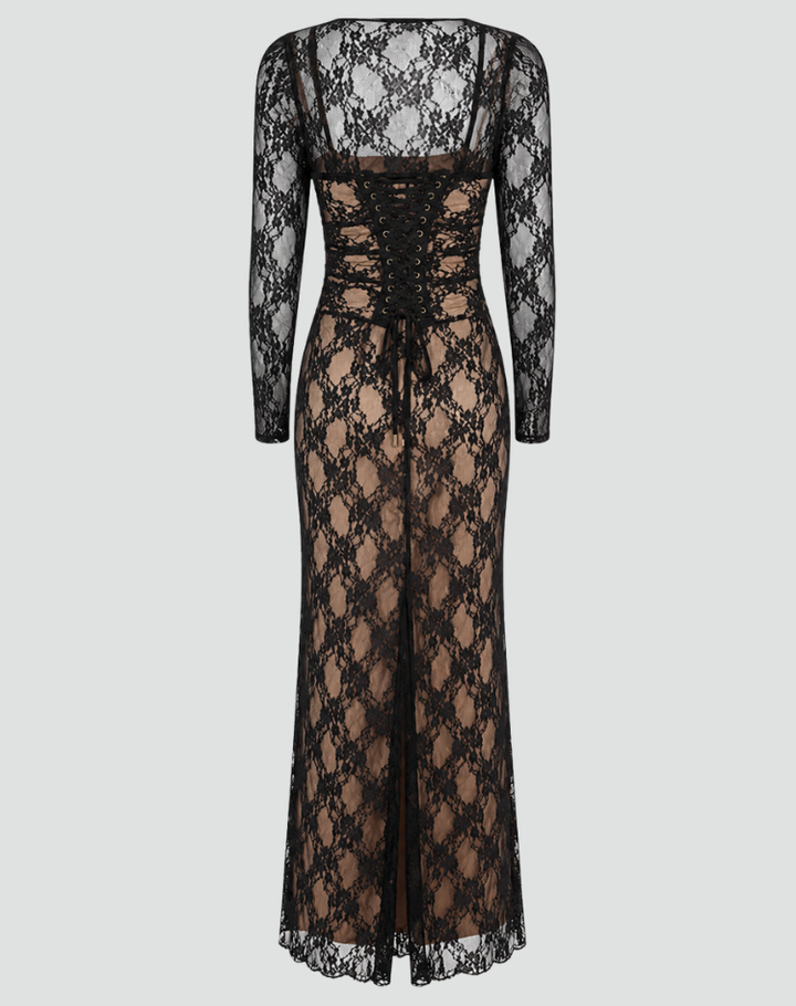 Dress Women Maxi Lace Sleeveless – Evening