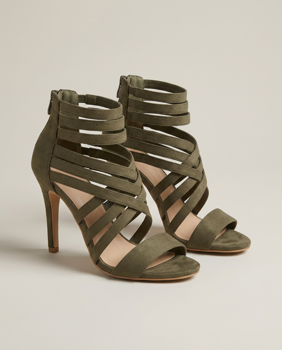 Sandals Women Heeled Gladiator Faux Leather – Summer