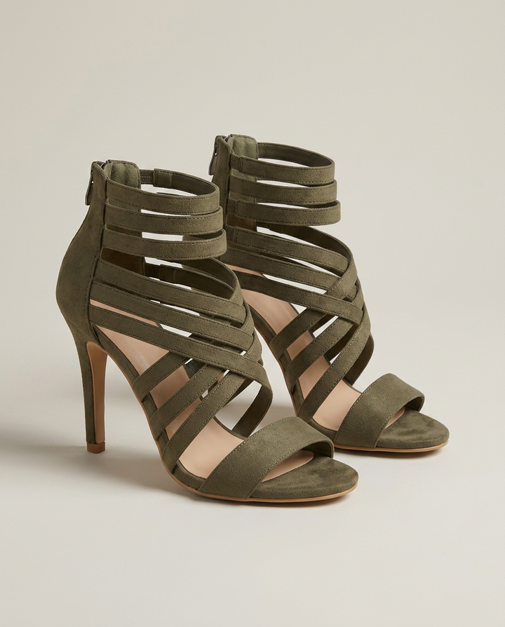 Sandals Women Heeled Gladiator Faux Leather – Summer