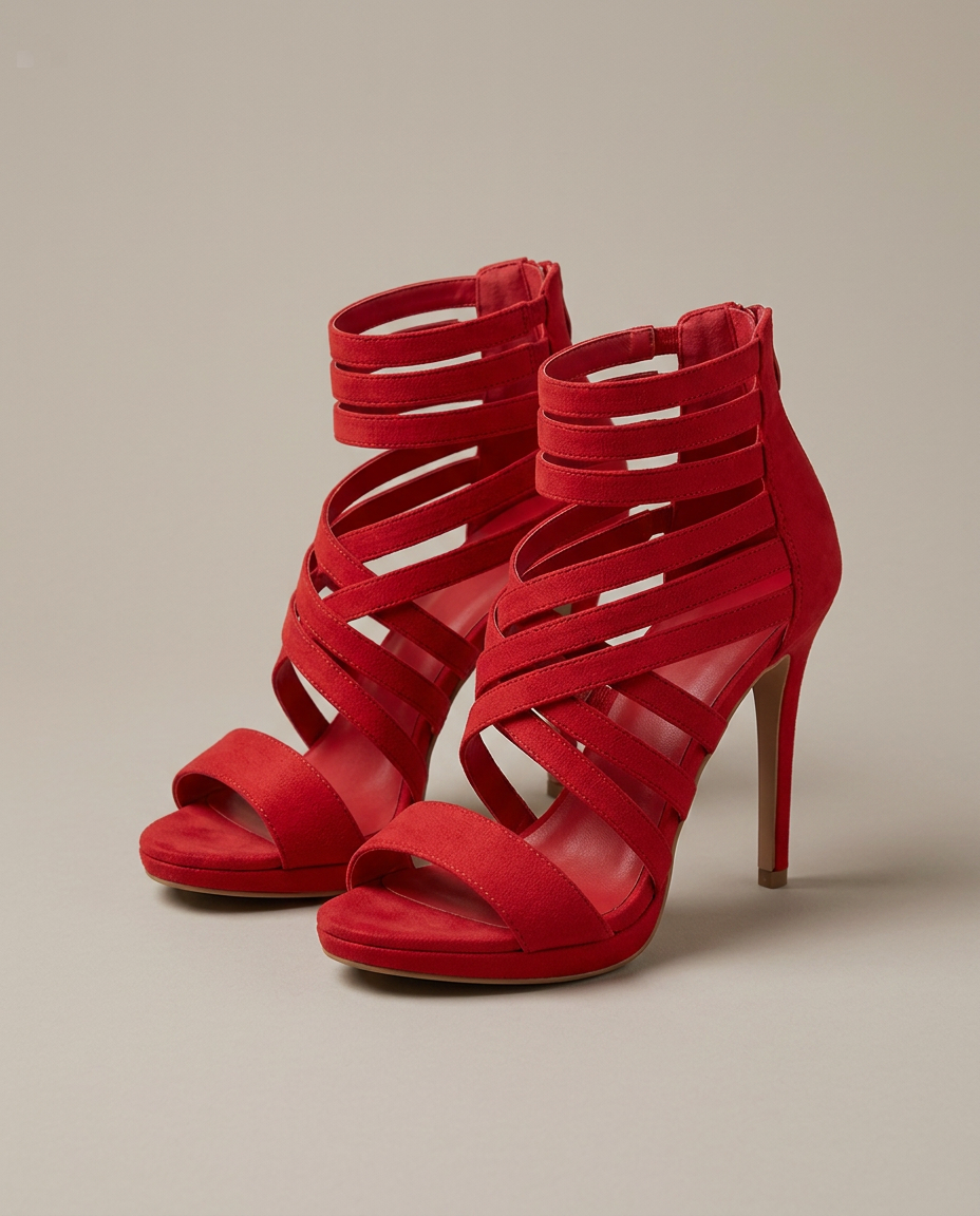Sandals Women Heeled Gladiator Faux Leather – Summer