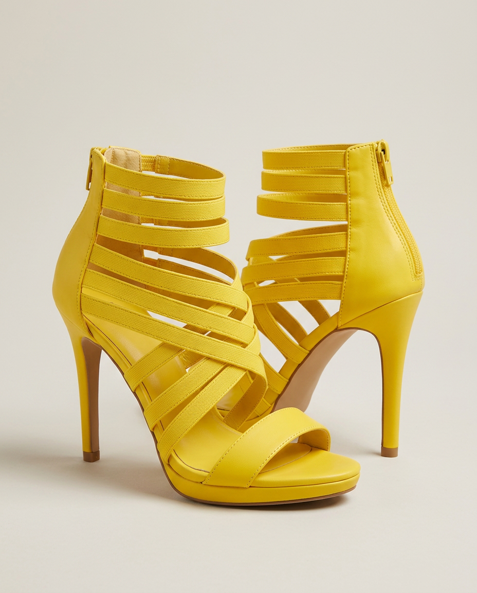 Sandals Women Heeled Gladiator Faux Leather – Summer