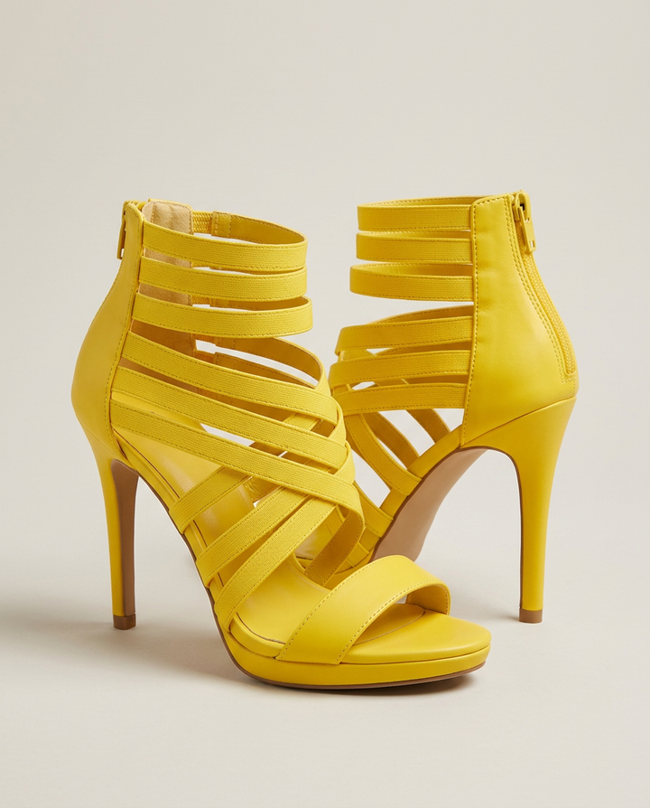 Sandals Women Heeled Gladiator Faux Leather – Summer