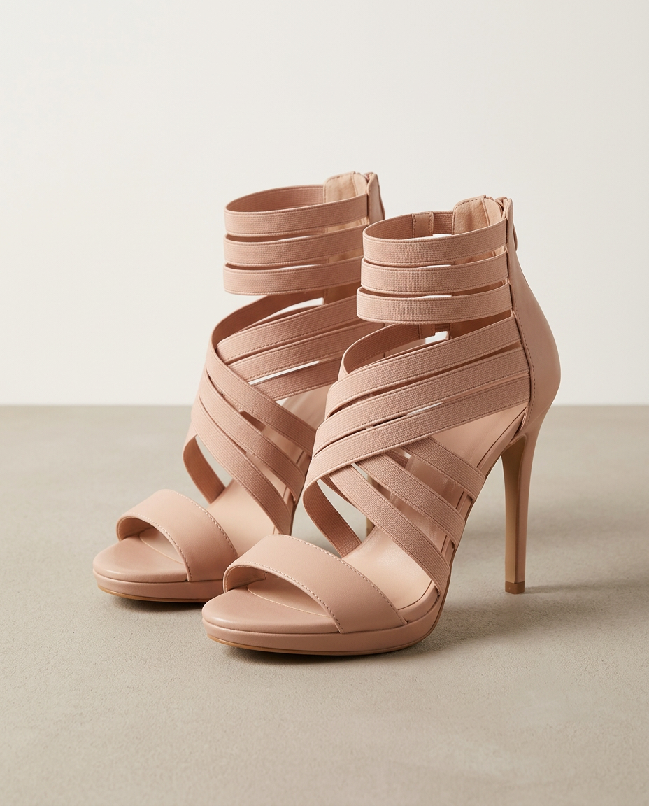 Sandals Women Heeled Gladiator Faux Leather – Summer
