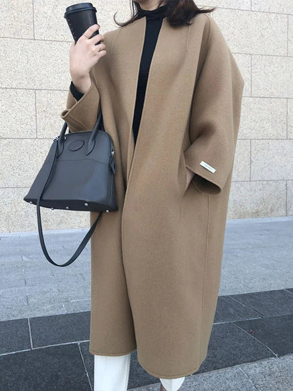 Coat Women Oversized Wool Blend – Winter