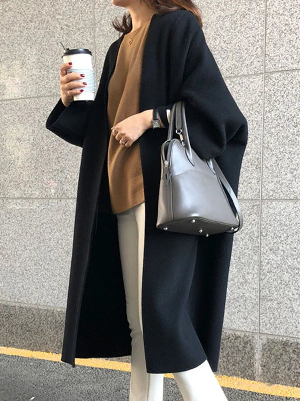 Coat Women Oversized Wool Blend – Winter