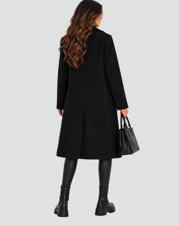 Blazer Women Double-Breasted Wool Blend – Office