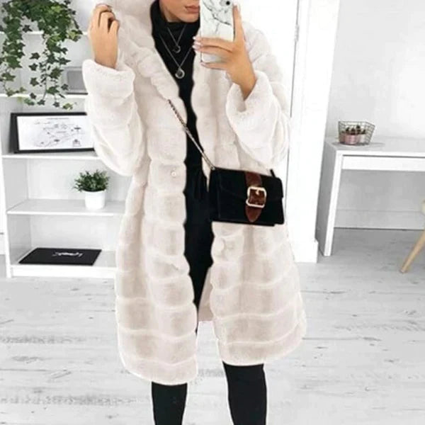 Coat Women Faux Fur Hooded – Winter