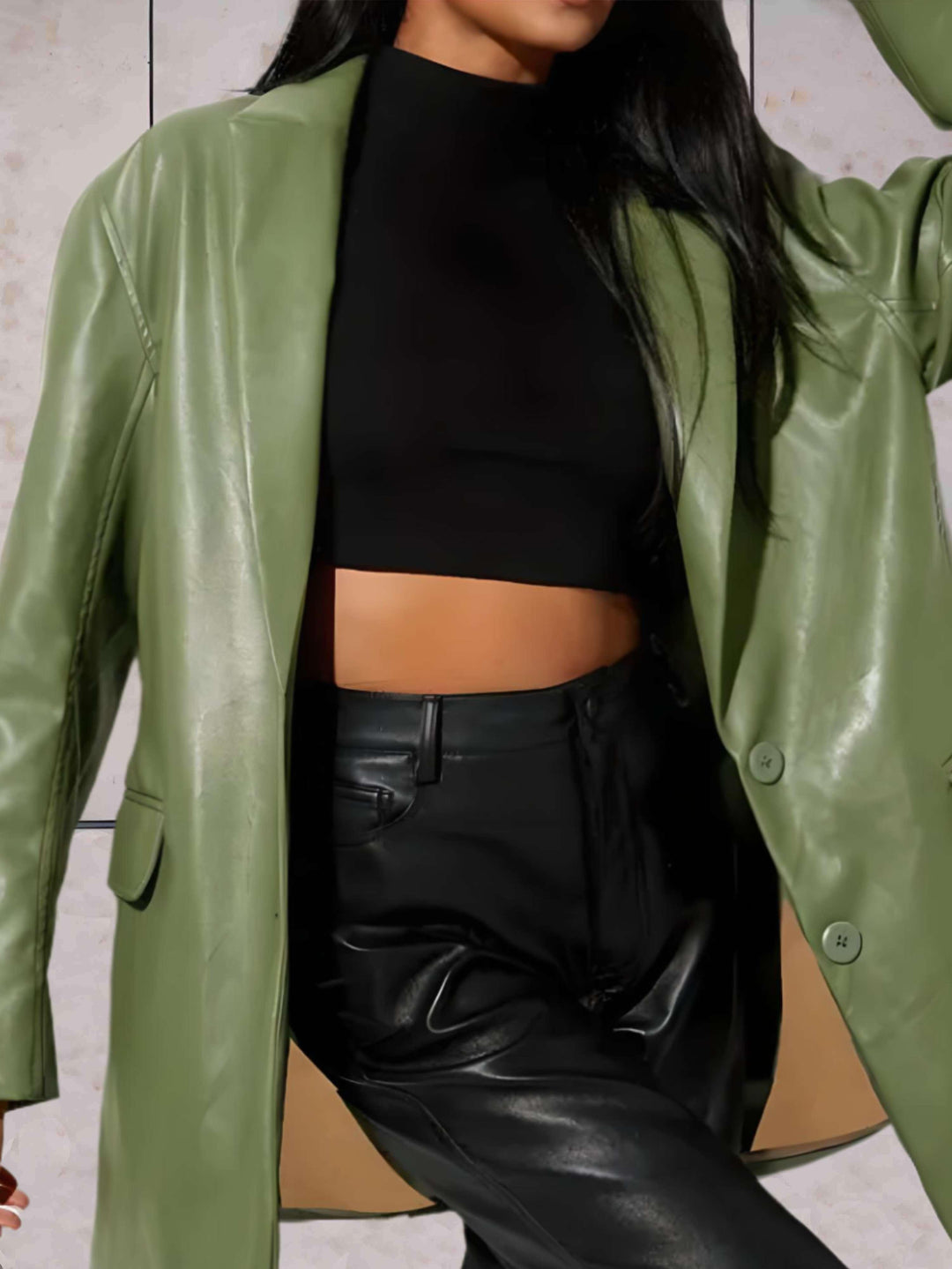 Jacket Women Oversized Leather Look – Casual
