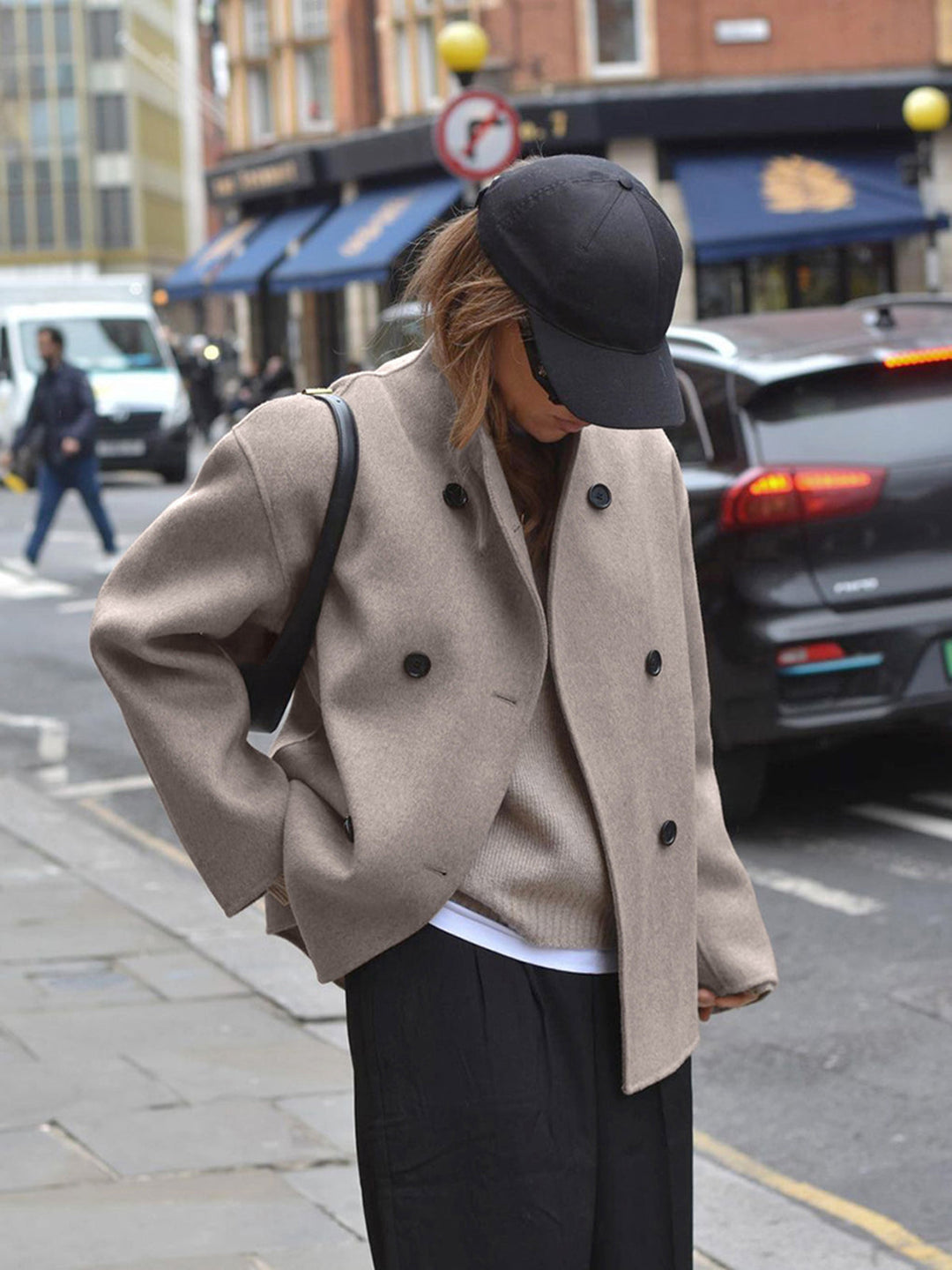 Jacket Women Oversized Button Closure – Casual