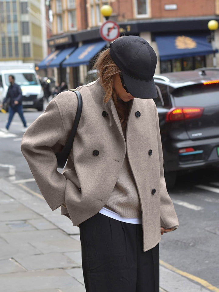 Jacket Women Oversized Button Closure – Casual