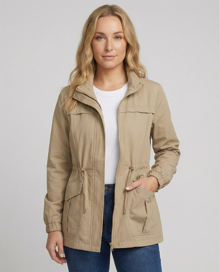 Trousers Women Utility Drawstring Waist Flap Pockets – Casual