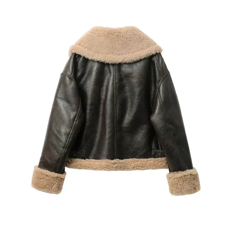 Jacket Women Short Leather Look – Winter