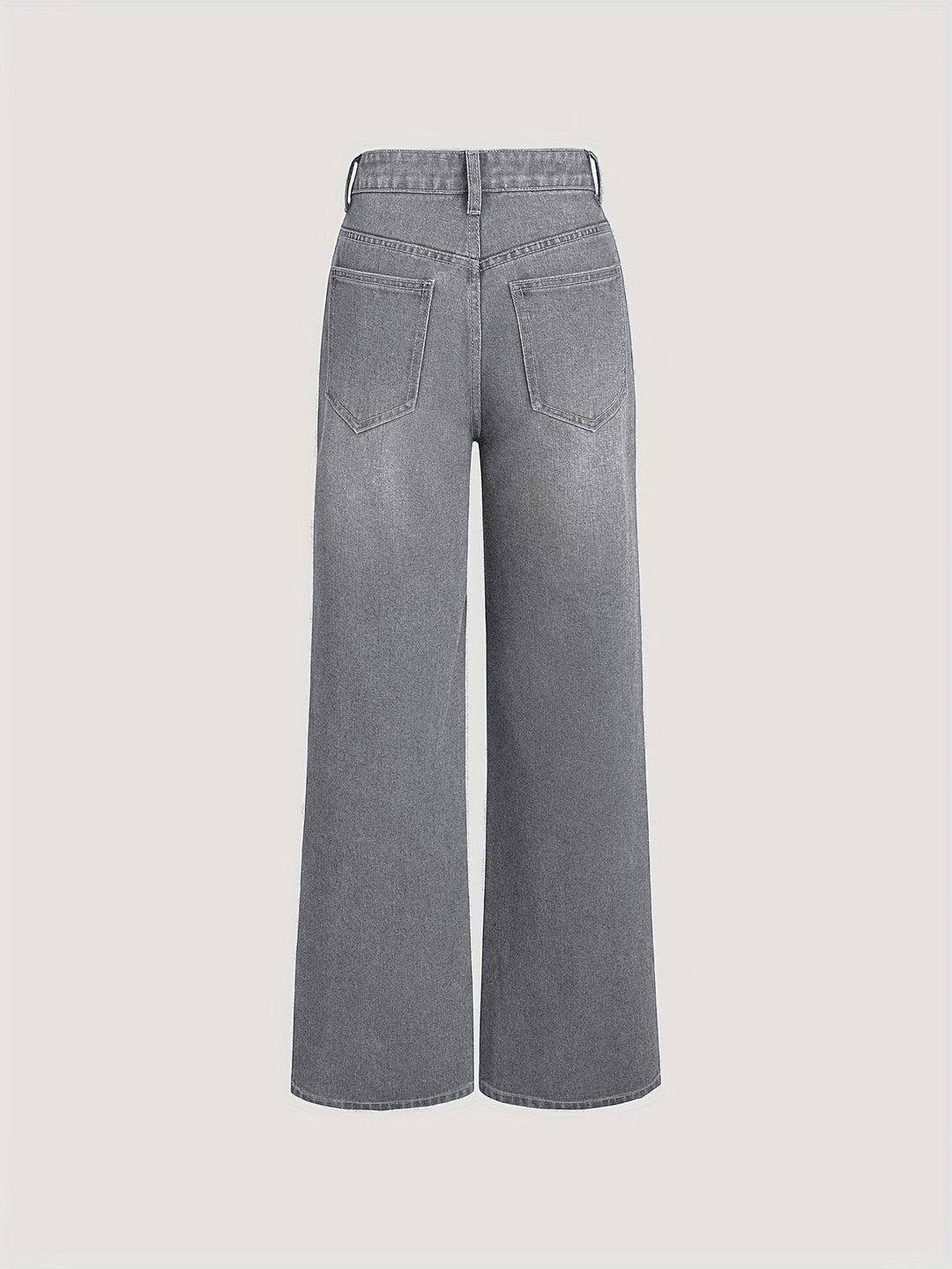 Jeans Women High Waist Straight Leg Asymmetrical – Casual