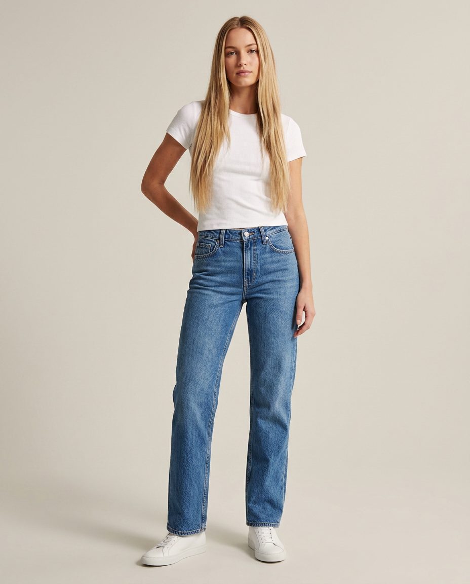 Jeans Women Straight Leg Denim – Casual