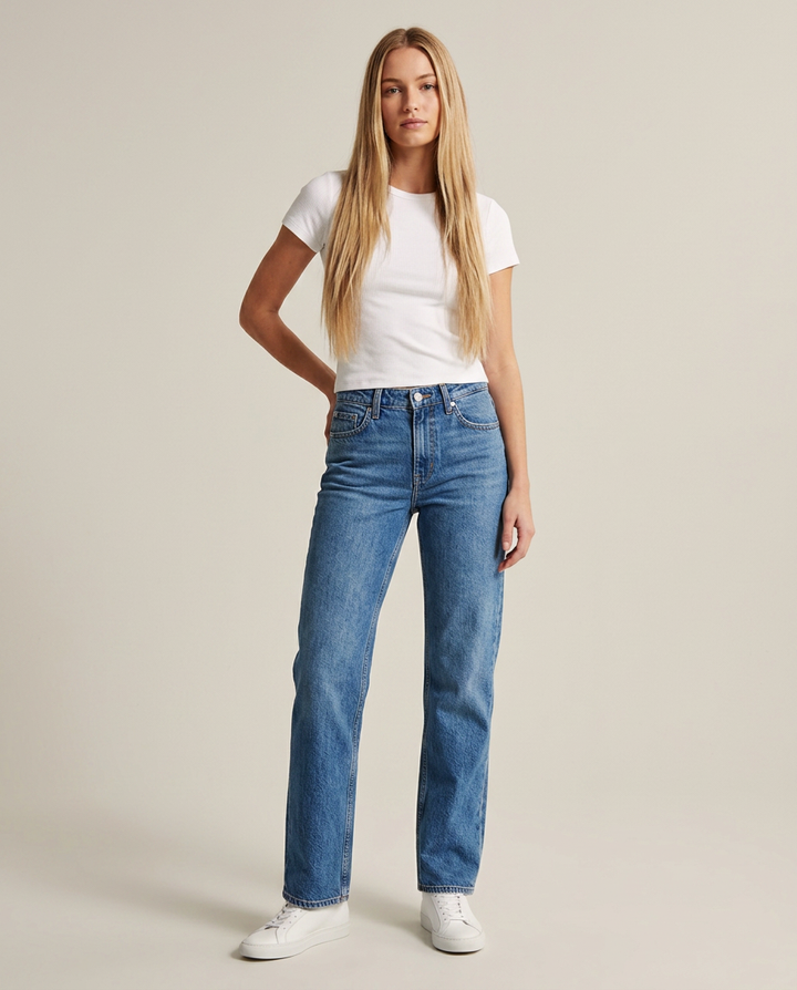 Jeans Women Straight Leg Denim – Casual