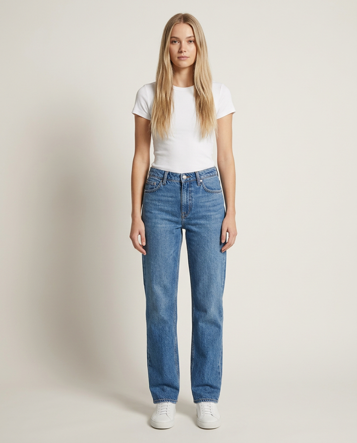 Jeans Women Straight Leg Denim – Casual