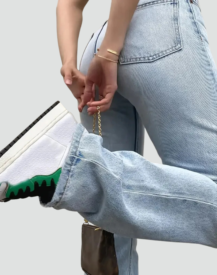 Jeans Women High Waist Straight Leg – Casual
