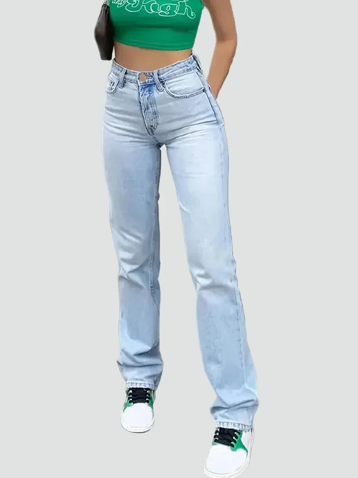 Jeans Women High Waist Straight Leg – Casual