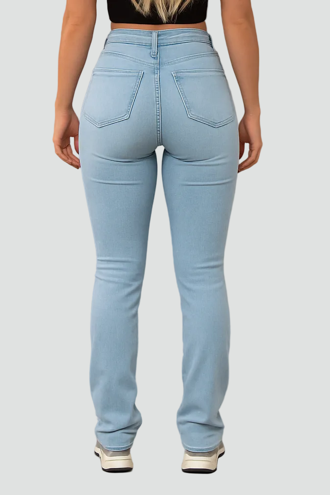 Jeans Women High Waist Straight Leg – Casual