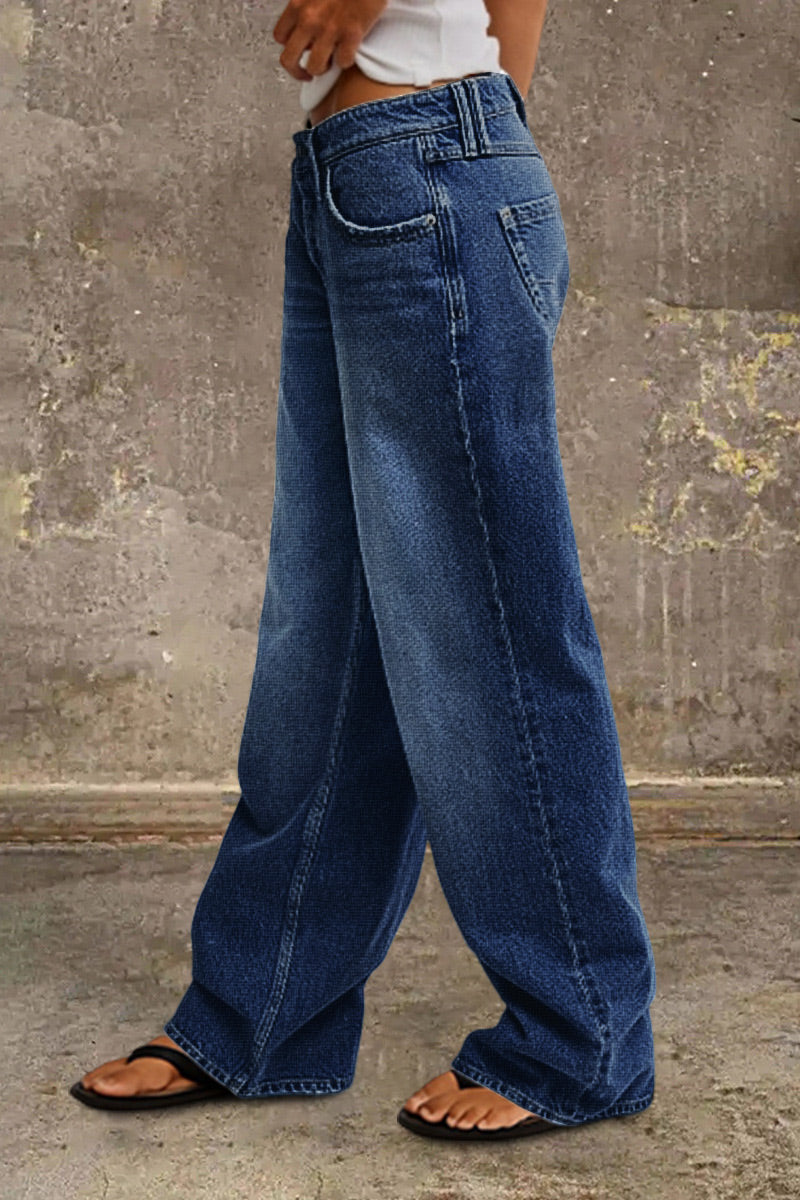 Jeans Women Straight Leg Mid Rise – Casual