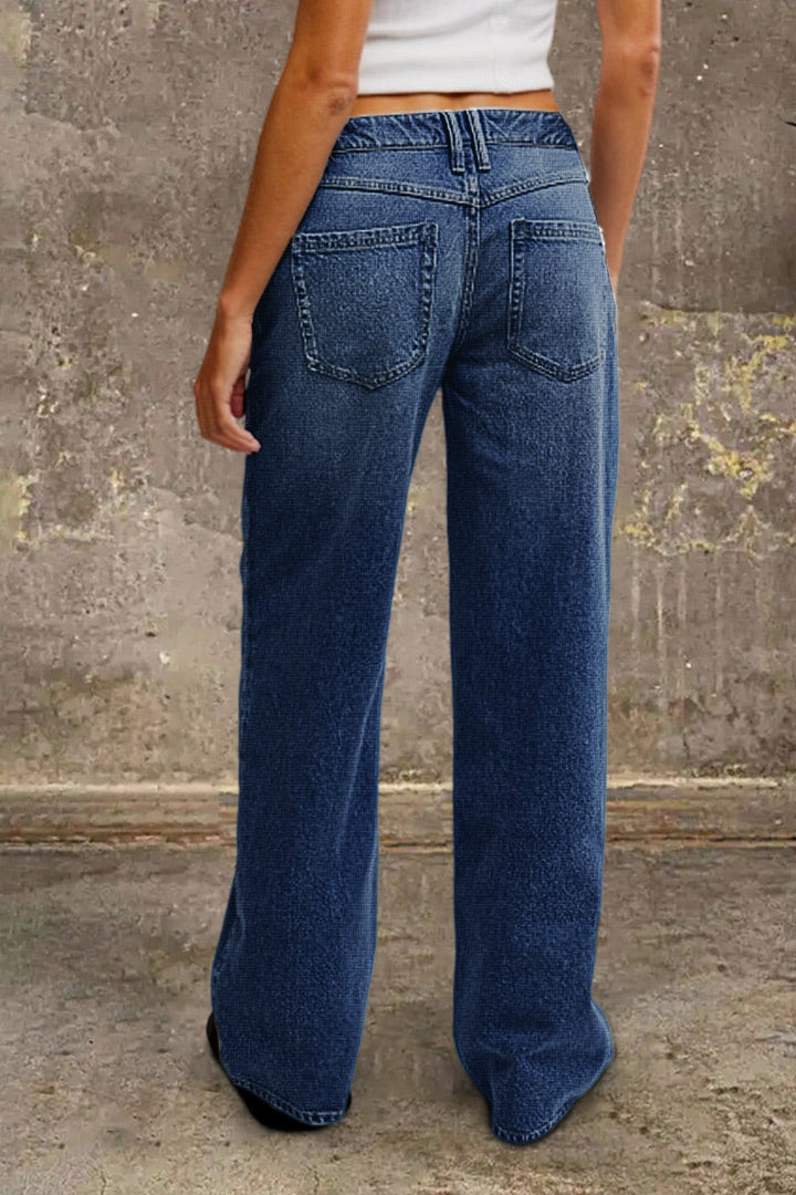 Jeans Women Straight Leg Mid Rise – Casual