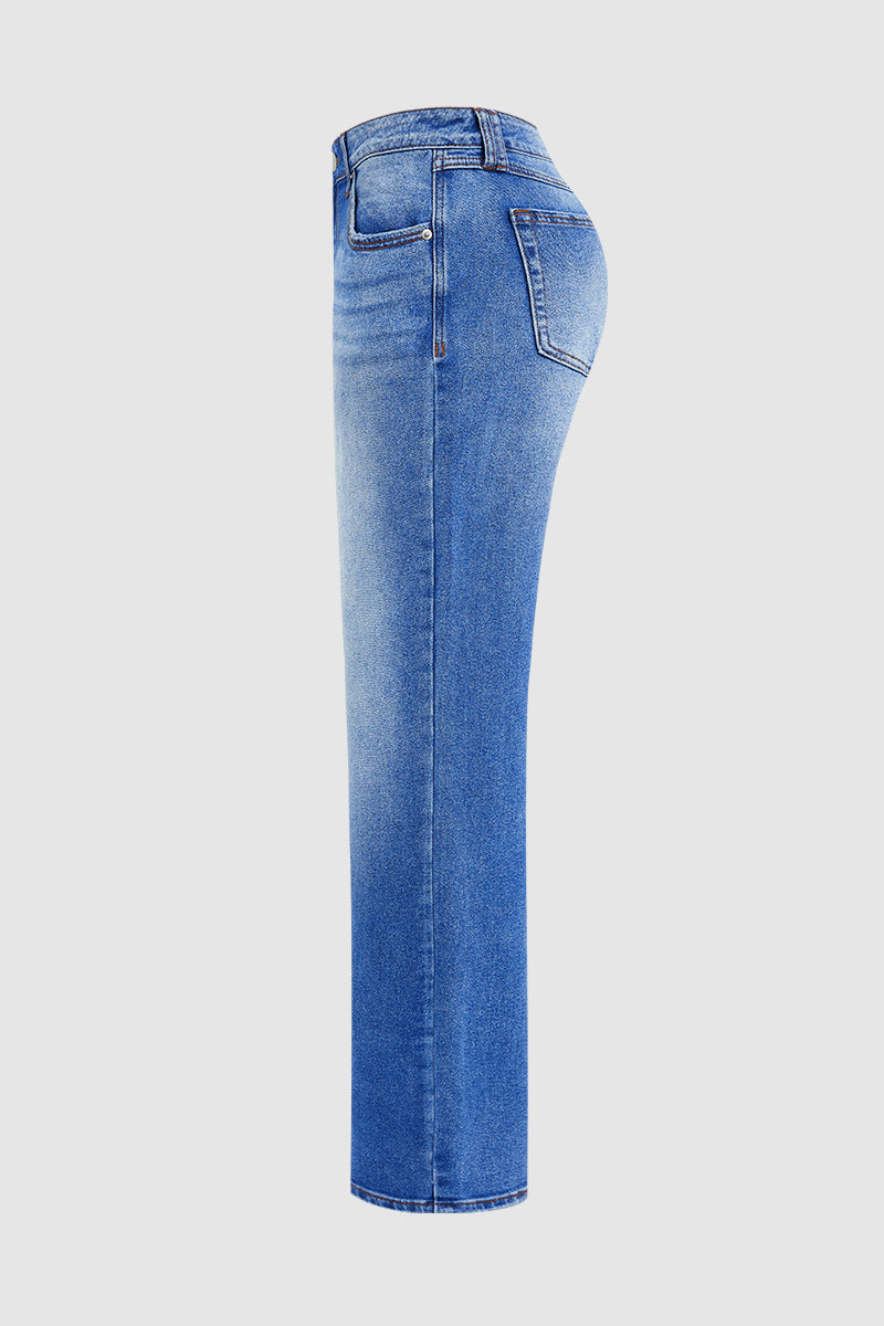 Jeans Women Straight Leg Mid Rise – Casual