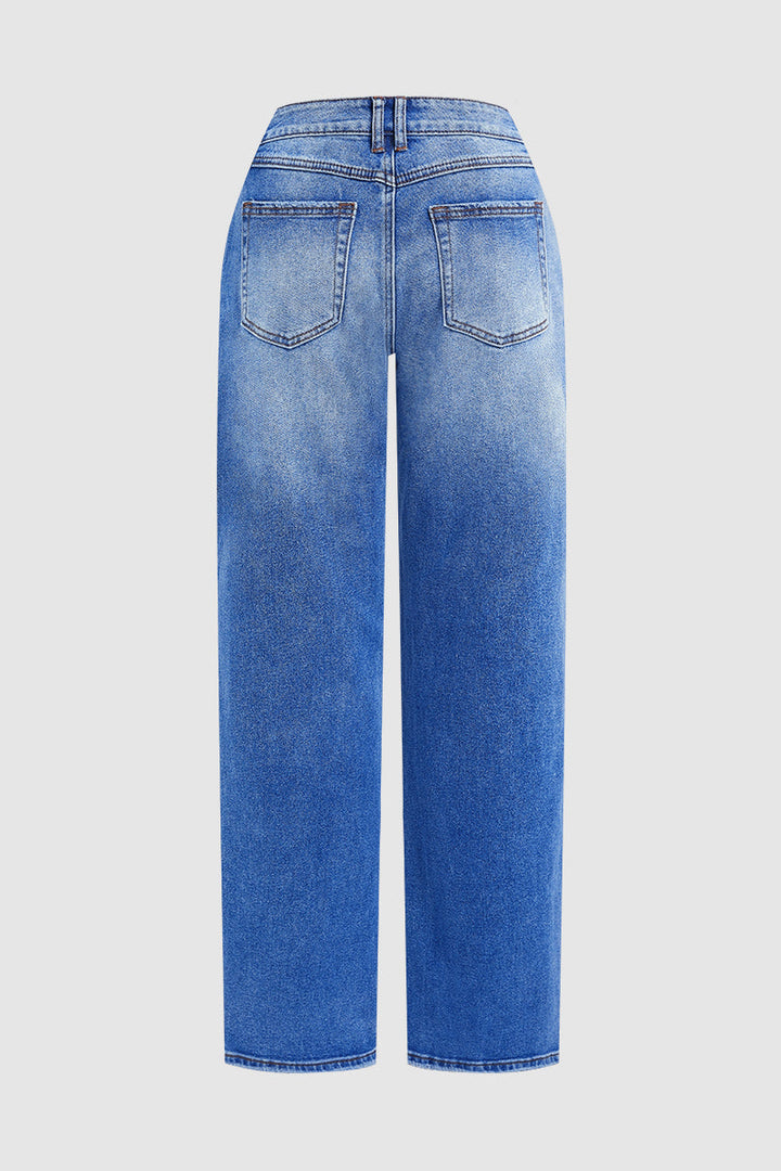 Jeans Women Straight Leg Mid Rise – Casual
