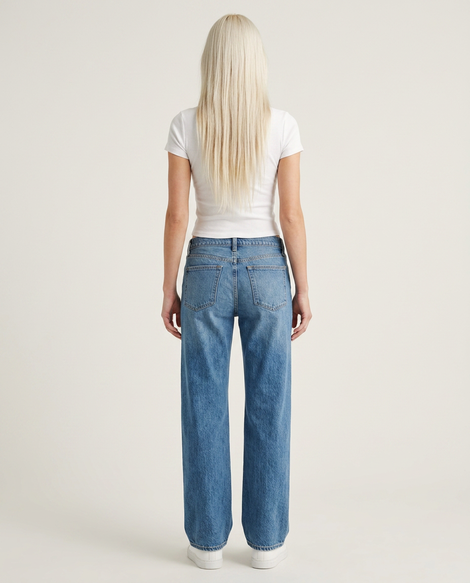 Jeans Women Wide Leg Low Rise Denim – Casual
