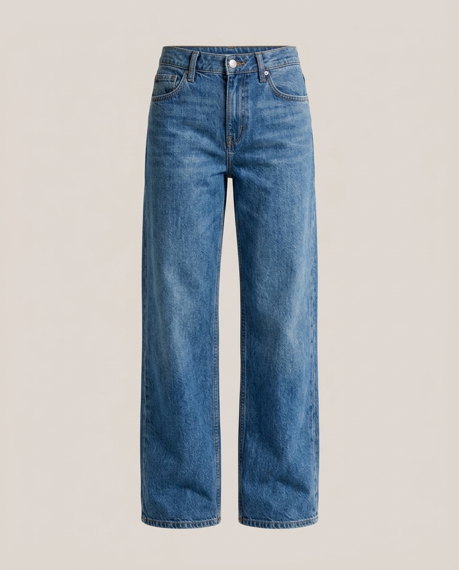 Jeans Women Wide Leg Low Rise Denim – Casual