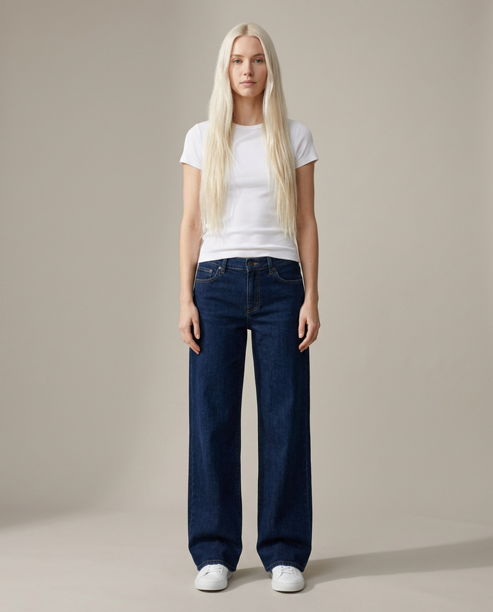 Jeans Women Wide Leg Low Rise Denim – Casual
